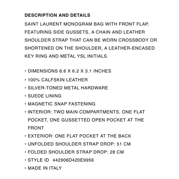 Saint Laurent Sunset Medium in Smooth Leather - Picture 8 of 8